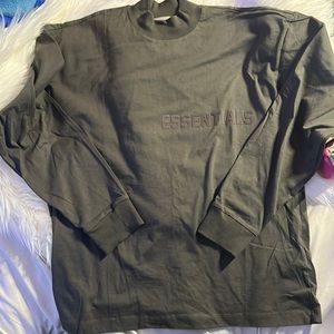 Fear of God Essentials Gray Grey Crewneck Long Sleeve Shirt